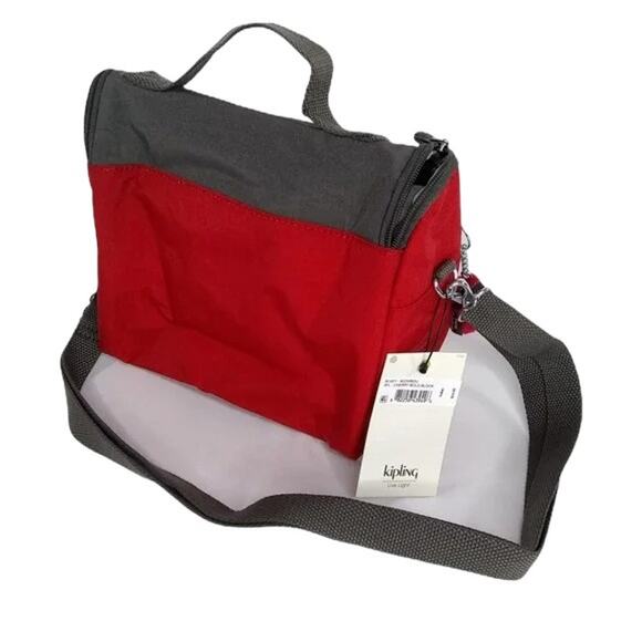 Kipling Kichirou Insulated Lunch Bag Cherry Bold Block - Picture 2 of 4